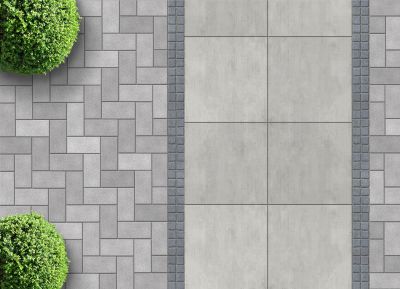 Patterned Paver Walkway